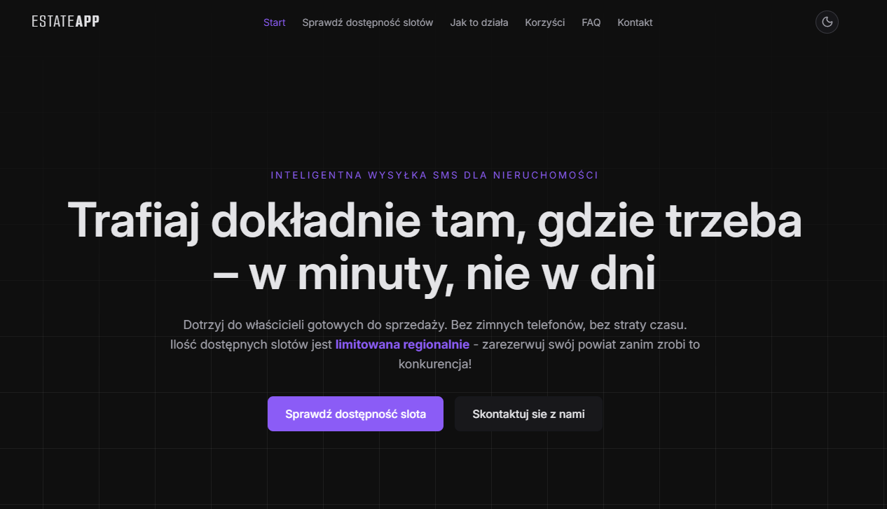 EstateApp — platforma SMS z AI dla branży nieruchomości